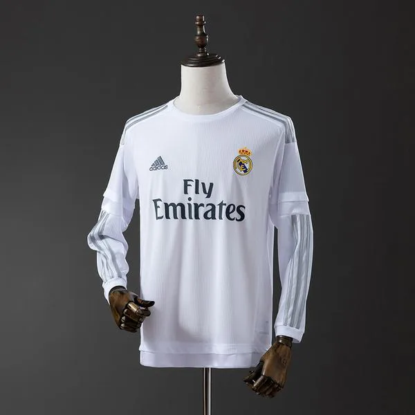 Camiseta de fútbol Real Madrid 2015/16 LOCAL MANGA LARGA VERSION FAN